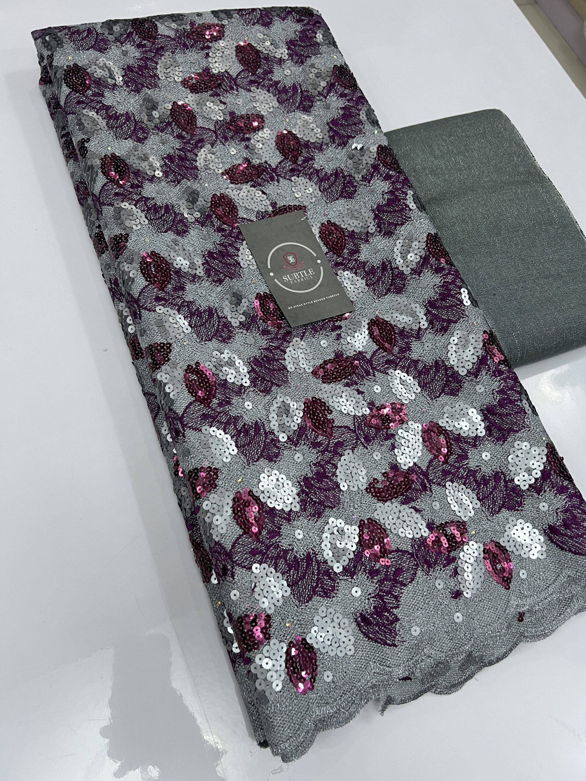 Luxury Net Sequence Lace Fabric for Aso Ebi SY1017 Elegant Occasions 7 Luxury Net Sequence Lace Fabric for Aso Ebi SY1017 Elegant Occasions - Image 4