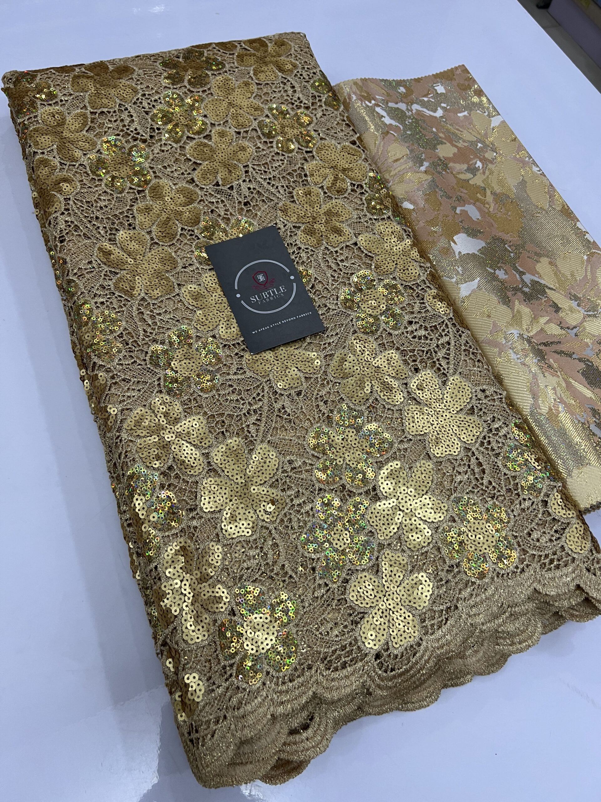 Luxury Cord Guipure Lace Fabric MX218 – Elegant Floral Embroidered Aso Ebi Material 12 Luxury Cord Guipure Lace Fabric MX218 – Elegant Floral Embroidered Aso Ebi Material - Image 9