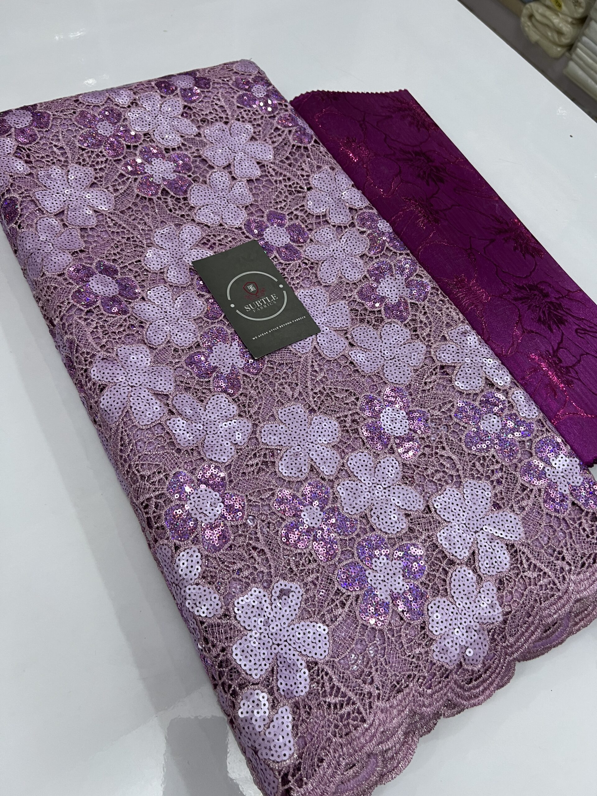 Luxury Cord Guipure Lace Fabric MX218 – Elegant Floral Embroidered Aso Ebi Material 9 Luxury Cord Guipure Lace Fabric MX218 – Elegant Floral Embroidered Aso Ebi Material - Image 6
