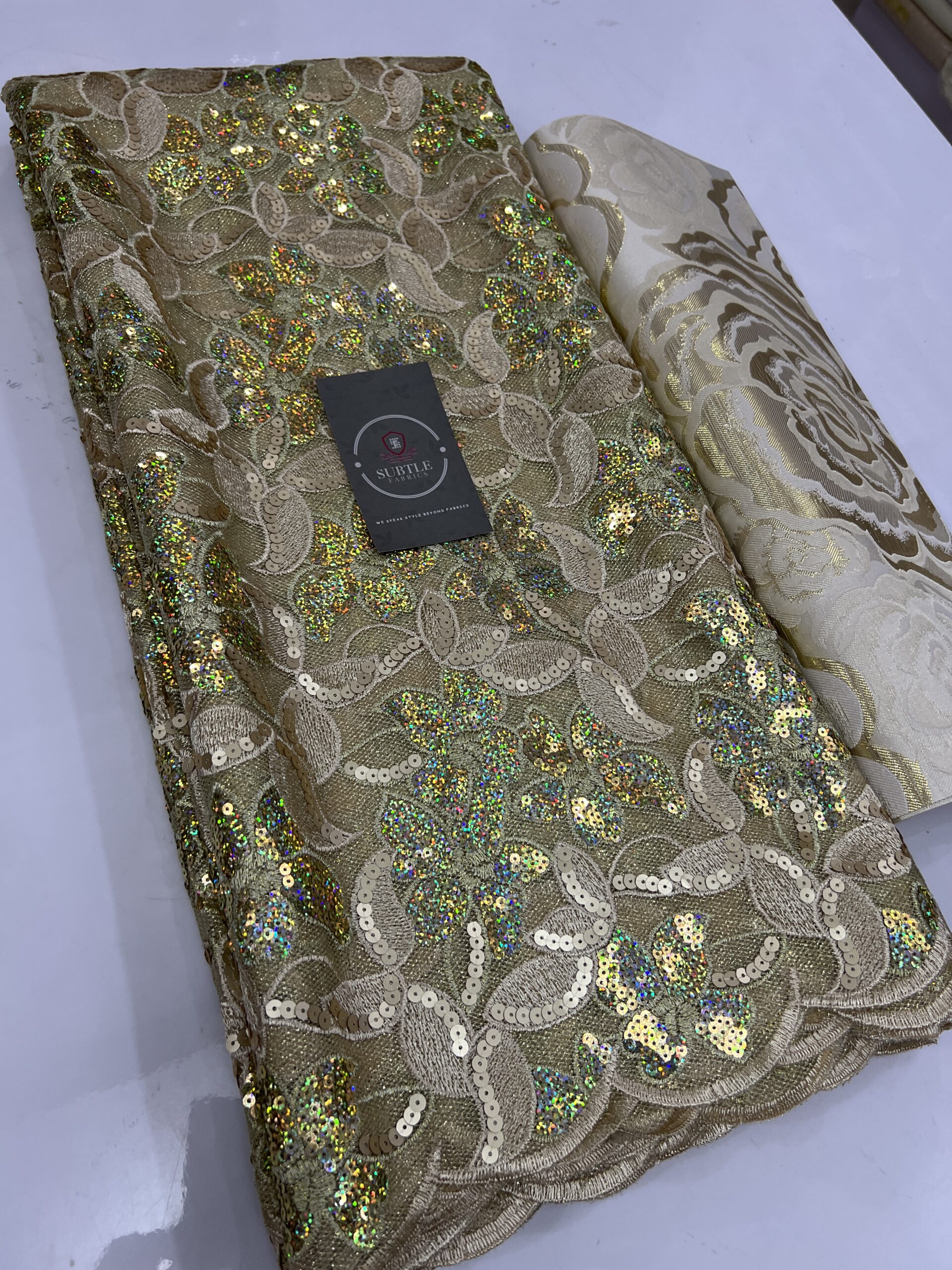 Elegant Net Sequence Lace Fabric – CO83 9 Elegant Net Sequence Lace Fabric – CO83 - Image 6