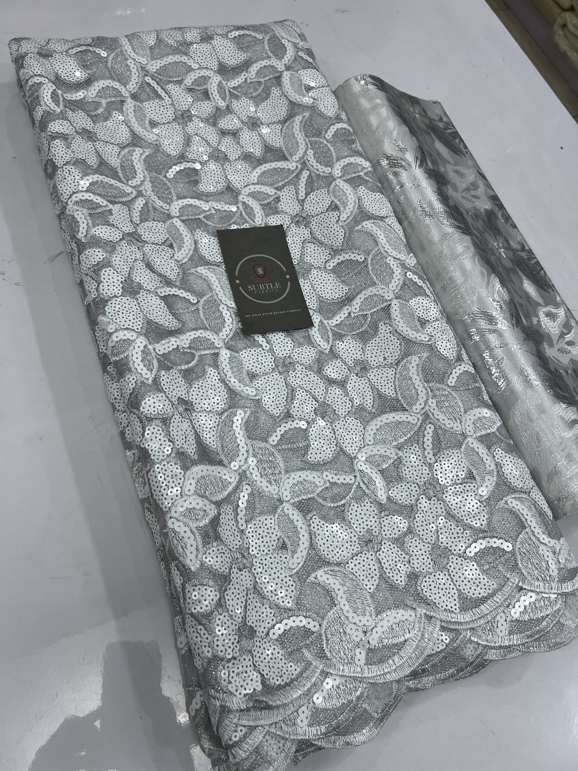 Elegant Net Sequence Lace Fabric – CO83 10 Elegant Net Sequence Lace Fabric – CO83 - Image 7