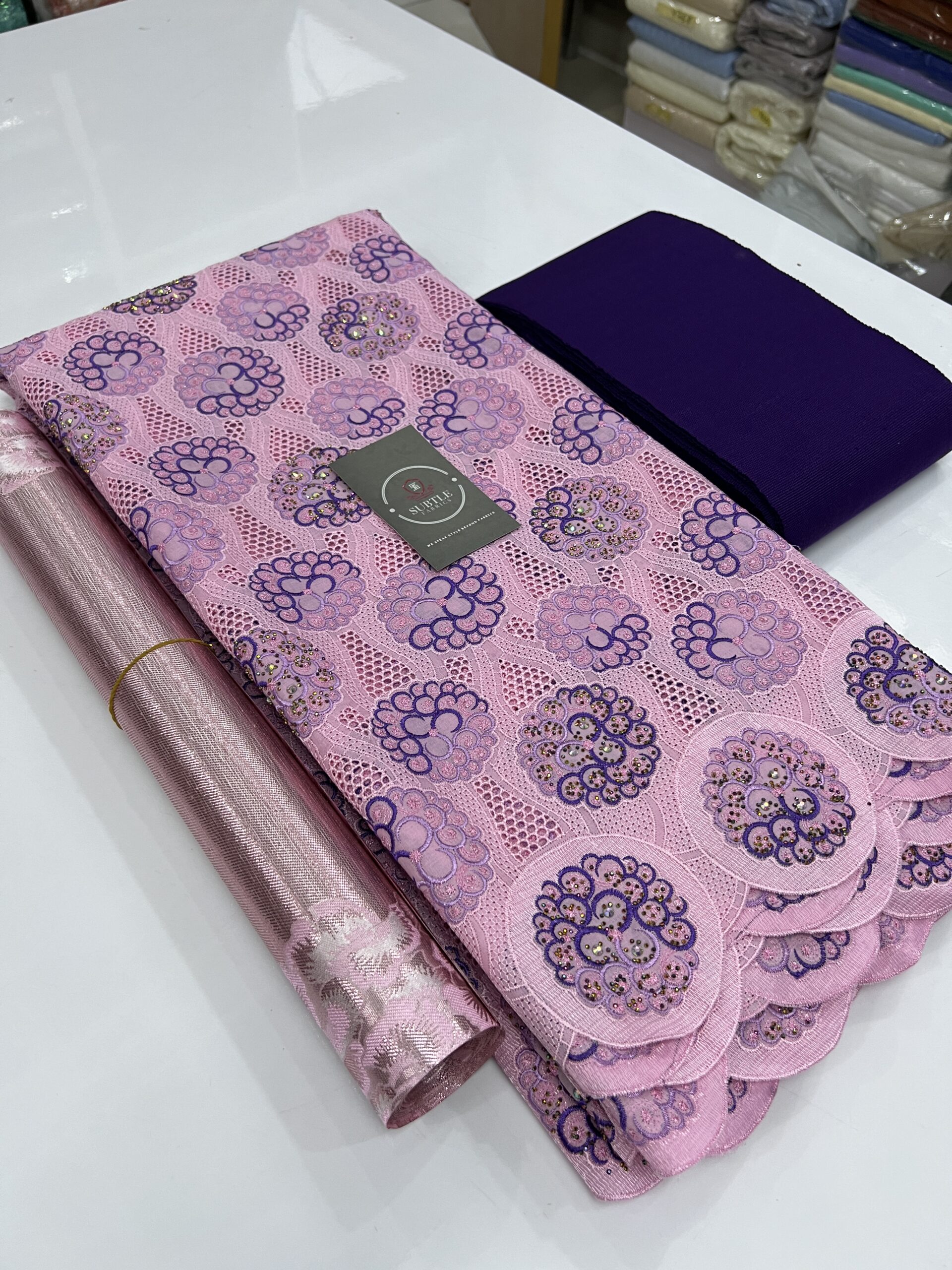 Exquisite Voile Lace Fabric 1218– Elegant Aso Ebi Material for Weddings & Special Occasions 4 Exquisite Voile Lace Fabric 1218– Elegant Aso Ebi Material for Weddings & Special Occasions