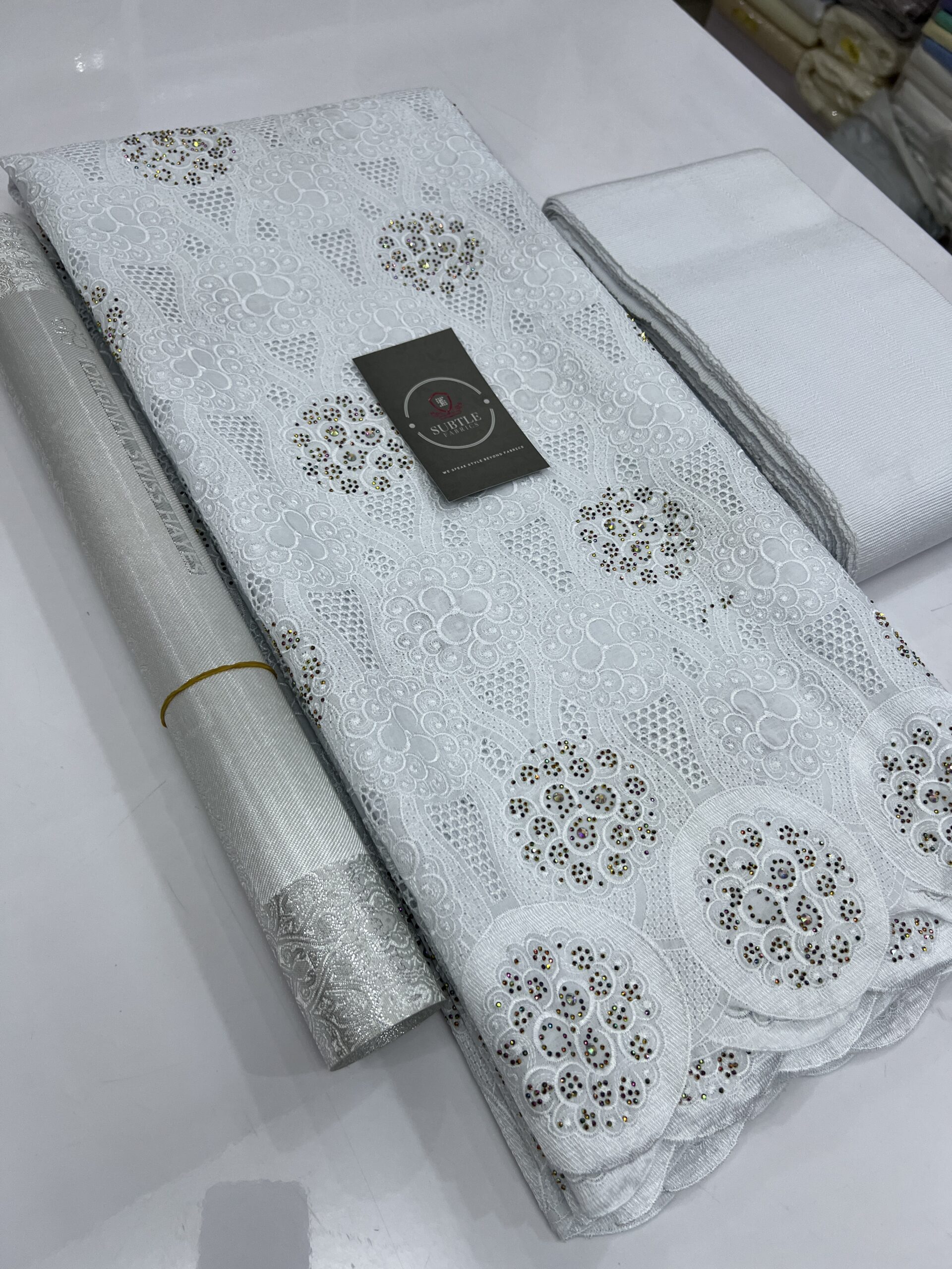 Exquisite Voile Lace Fabric 1218– Elegant Aso Ebi Material for Weddings & Special Occasions 11 Exquisite Voile Lace Fabric 1218– Elegant Aso Ebi Material for Weddings & Special Occasions - Image 8