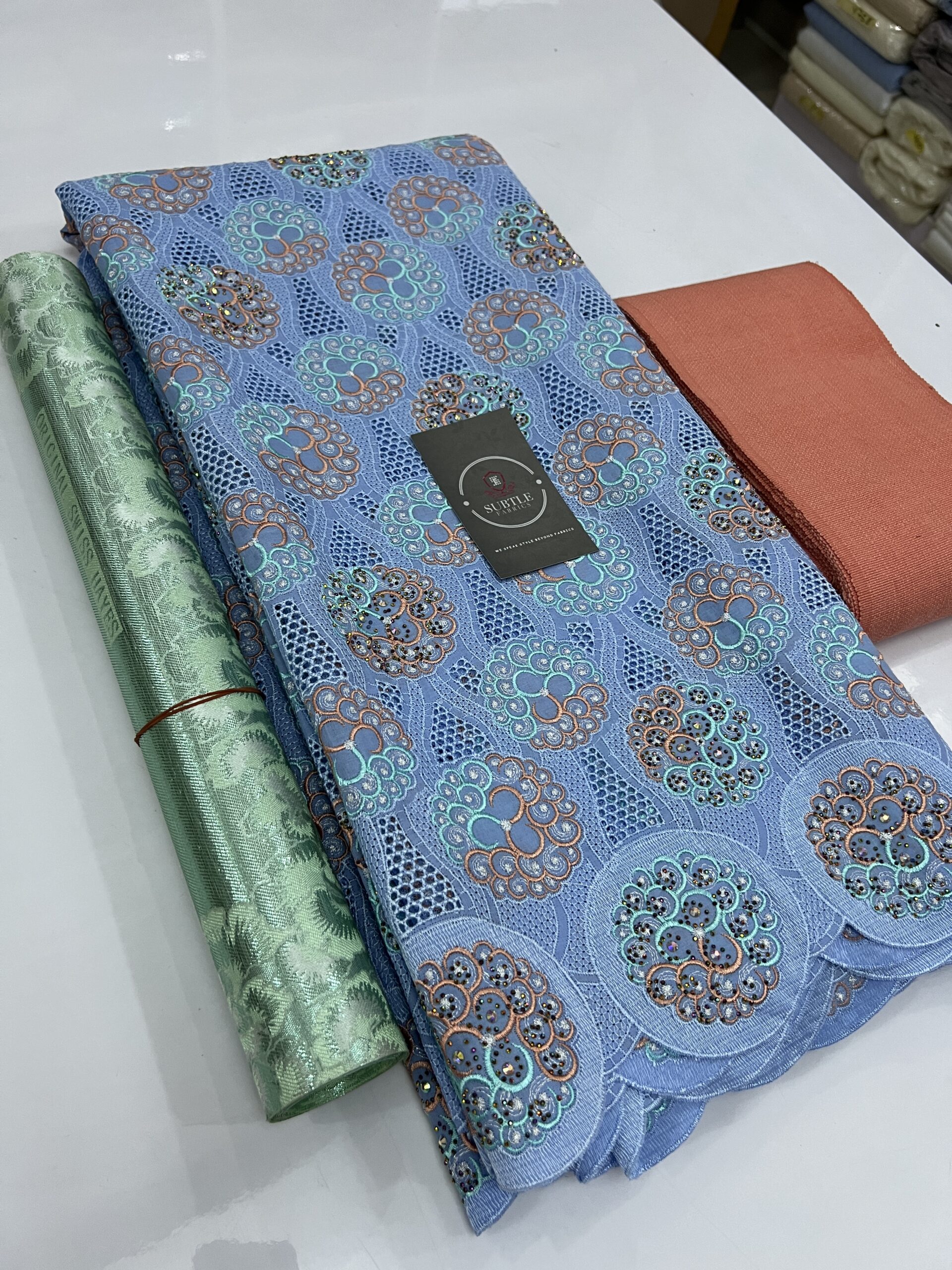 Exquisite Voile Lace Fabric 1218– Elegant Aso Ebi Material for Weddings & Special Occasions 12 Exquisite Voile Lace Fabric 1218– Elegant Aso Ebi Material for Weddings & Special Occasions - Image 9
