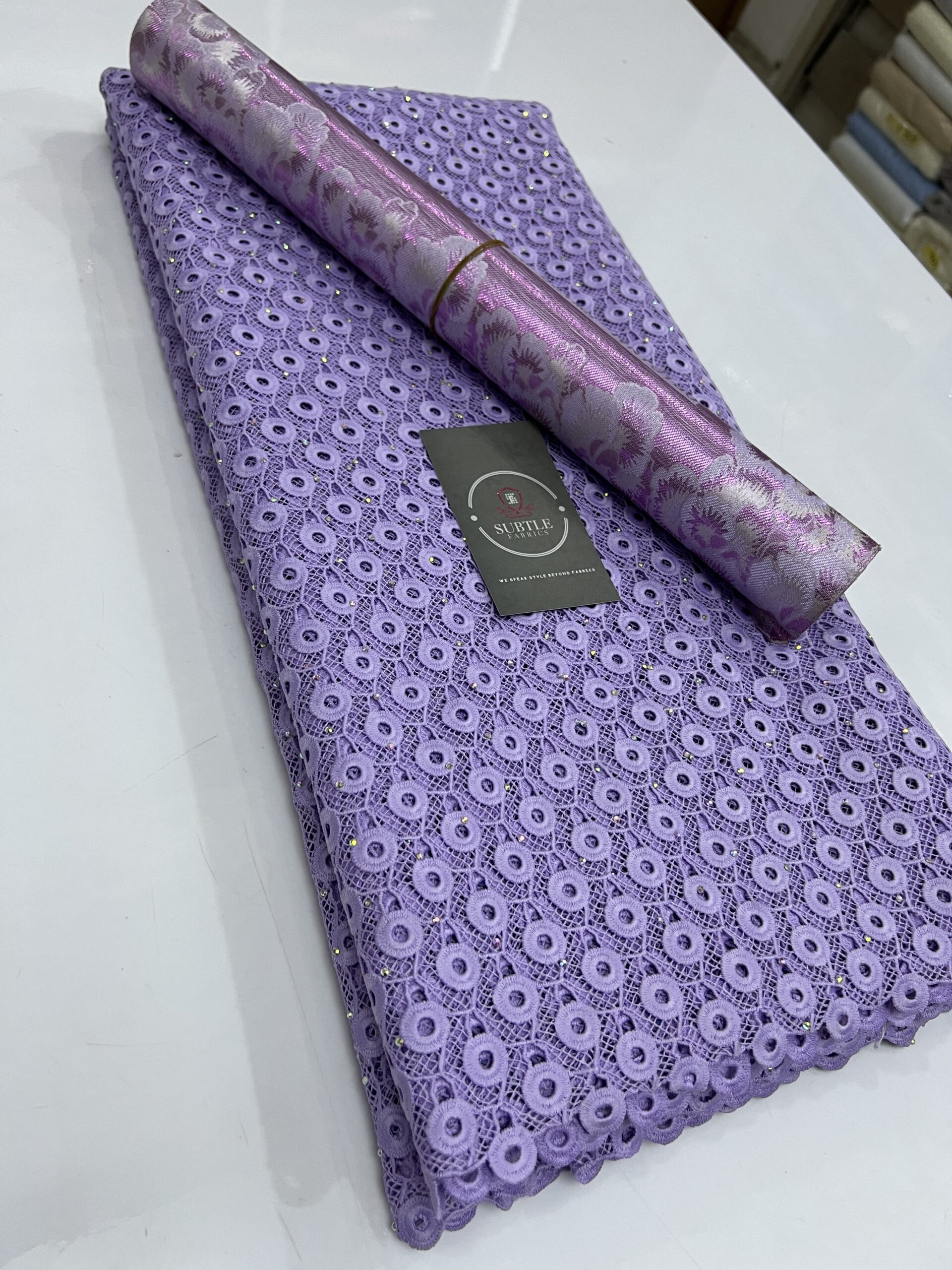 Cord Guipure Lace Fabric – Premium Heavy Embroidered Lace for Luxury Aso Ebi & Bridal Wear 7 Cord Guipure Lace Fabric – Premium Heavy Embroidered Lace for Luxury Aso Ebi & Bridal Wear - Image 4