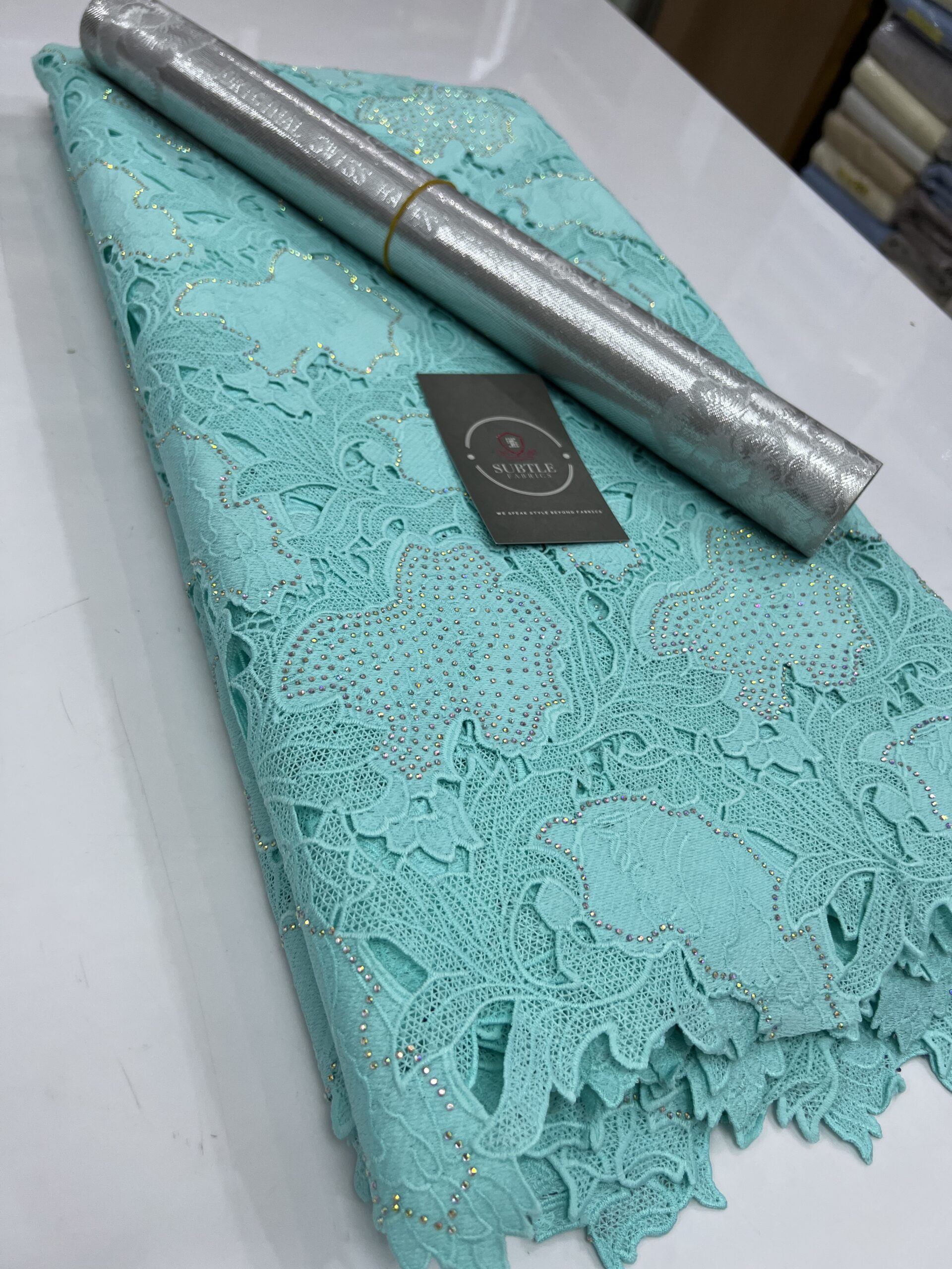 Cord Guipure Lace Fabric – Premium Lace for Luxury Aso Ebi & Bridal Wear 9 Cord Guipure Lace Fabric – Premium Lace for Luxury Aso Ebi & Bridal Wear - Image 6