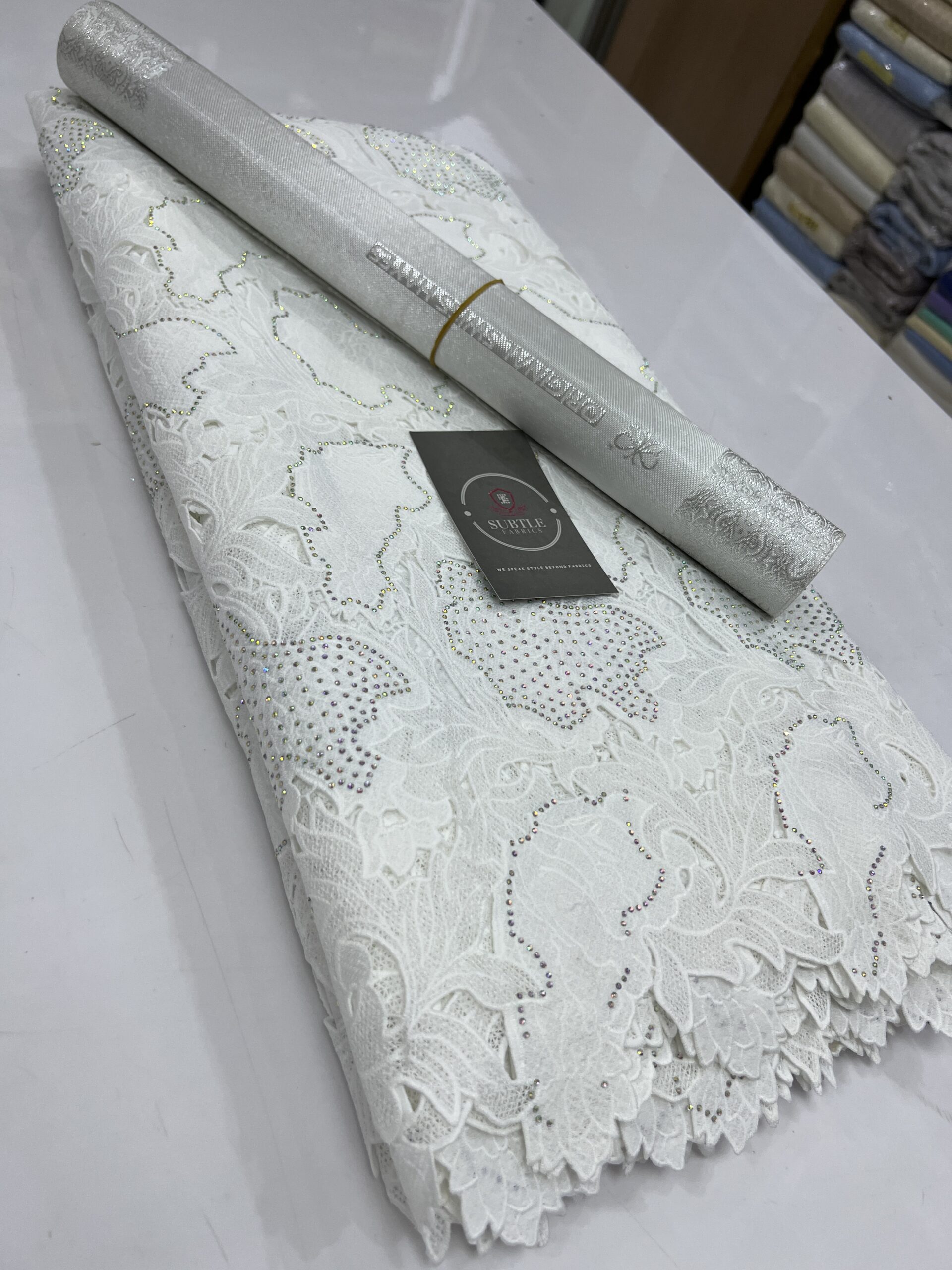 Cord Guipure Lace Fabric – Premium Lace for Luxury Aso Ebi & Bridal Wear 11 Cord Guipure Lace Fabric – Premium Lace for Luxury Aso Ebi & Bridal Wear - Image 8