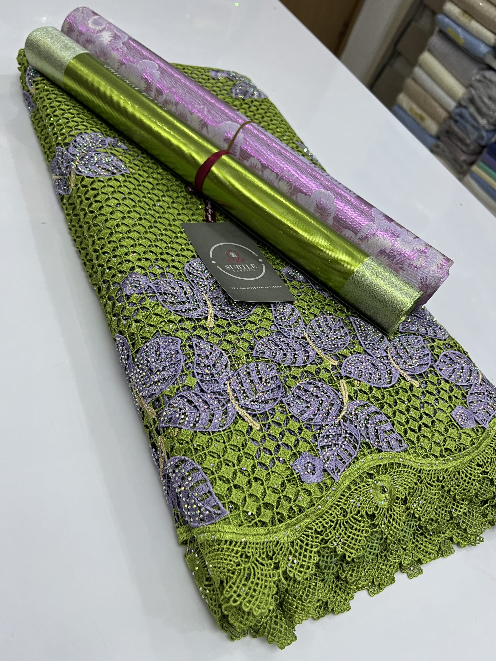 Cord Guipure Lace Fabric – Elegant Lace for Luxury Aso Ebi & Bridal Wear 7 Cord Guipure Lace Fabric – Elegant Lace for Luxury Aso Ebi & Bridal Wear - Image 4