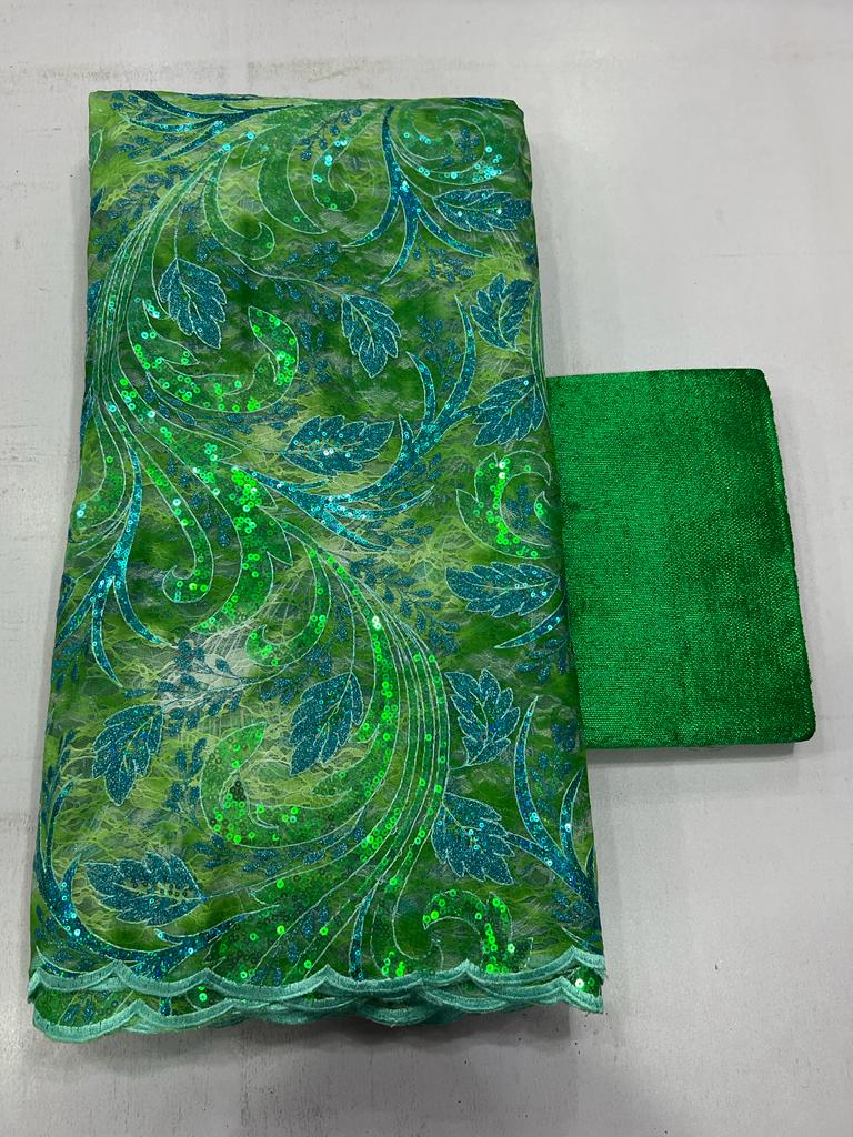 Luxury Net Sequin Lace Fabric for Aso Ebi 5222 9 Luxury Net Sequin Lace Fabric for Aso Ebi 5222 - Image 6