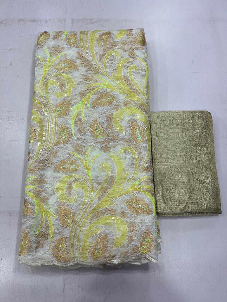 Luxury Net Sequin Lace Fabric for Aso Ebi 5222 7 Luxury Net Sequin Lace Fabric for Aso Ebi 5222 - Image 4