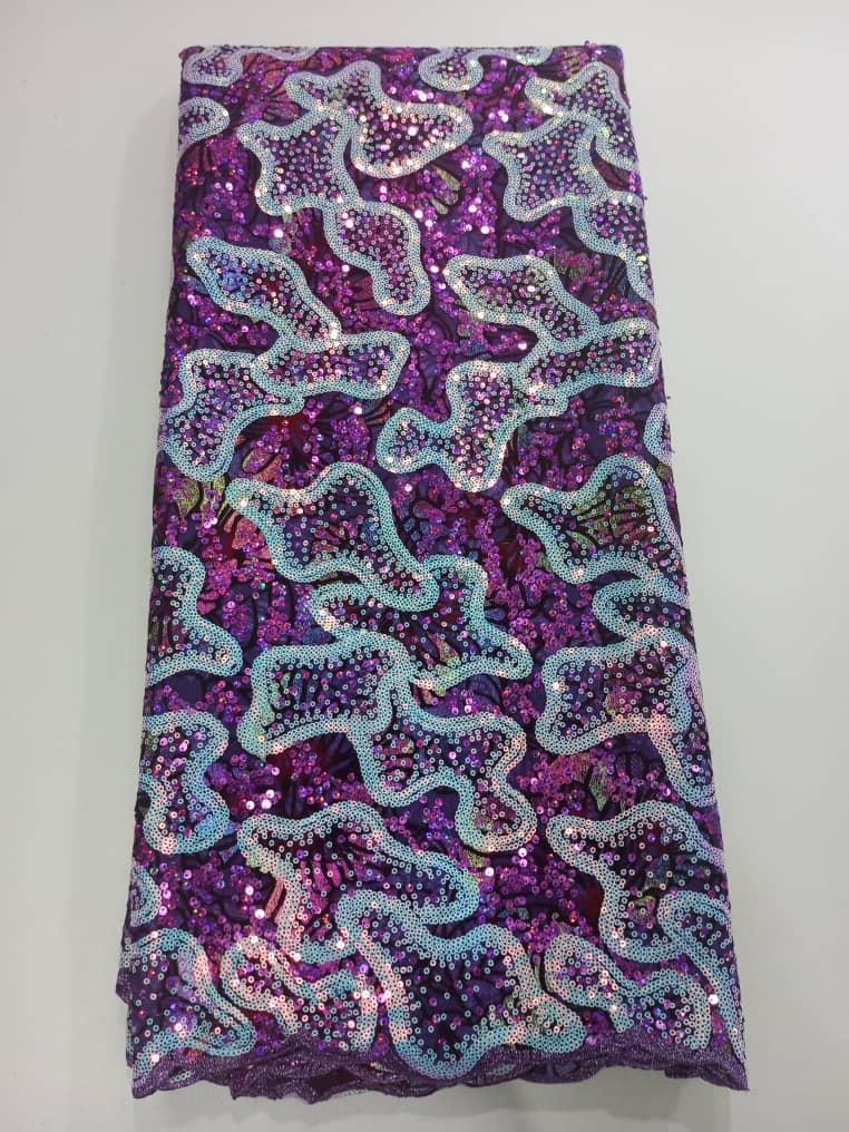 Royal Multicolour Floral Net Sequin Lace Fabric NP2148 4 Royal Multicolour Floral Net Sequin Lace Fabric NP2148