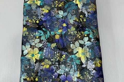 Multicolor Net Sequin Lace Fabric T263