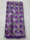 Royal Purple Geometric Net Sequin Lace Fabric –5171