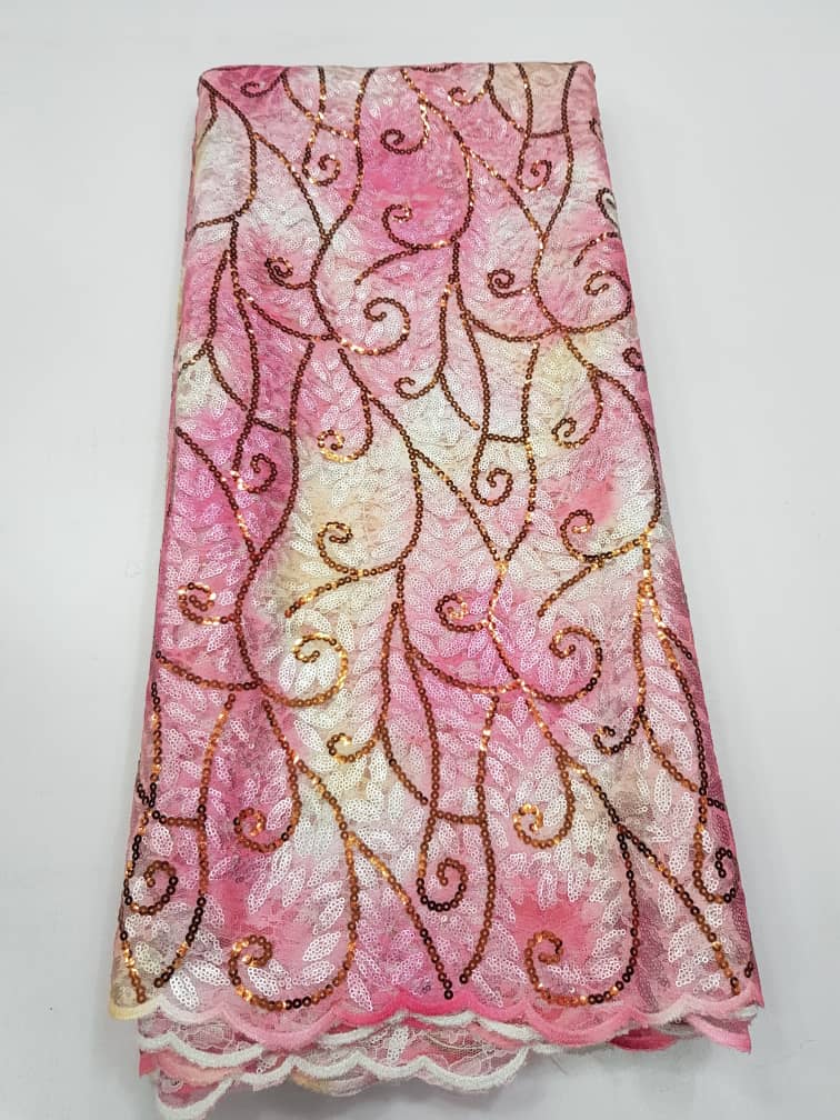 Pastel Multicolor Floral Net Sequin Lace Fabric – 5173 8 Pastel Multicolor Floral Net Sequin Lace Fabric – 5173 - Image 5