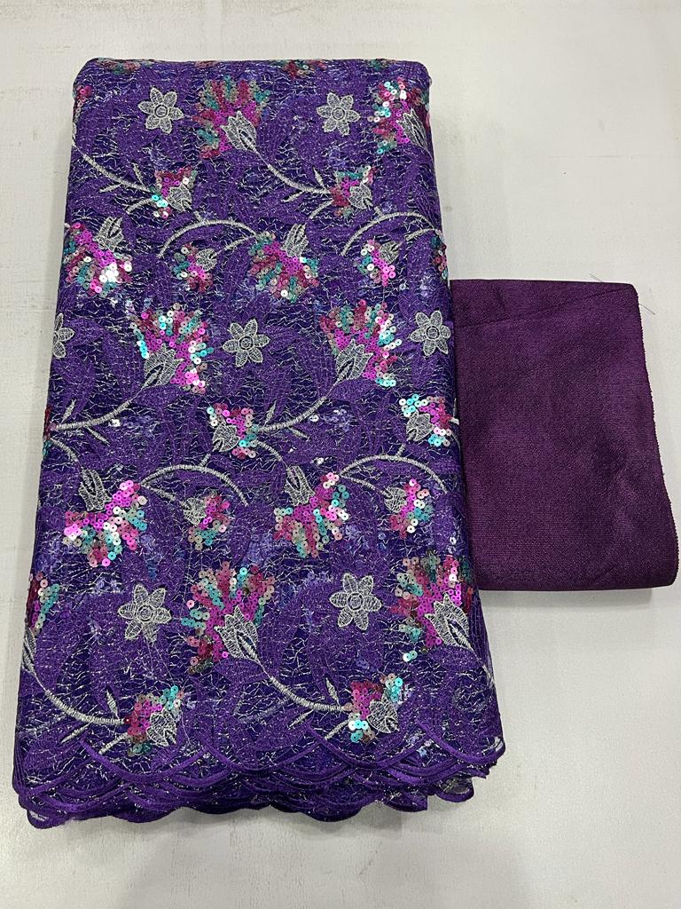 Luxury Net Sequin Lace Fabric –5227 7 Luxury Net Sequin Lace Fabric –5227 - Image 4