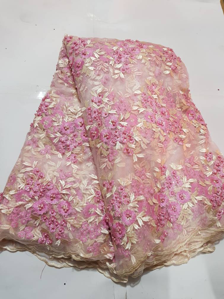 Emerald Green 3D Floral Beaded Lace Fabric 546 | Luxury Aso Ebi Lace SEO Meta Description 6 Emerald Green 3D Floral Beaded Lace Fabric 546 | Luxury Aso Ebi Lace SEO Meta Description - Image 3