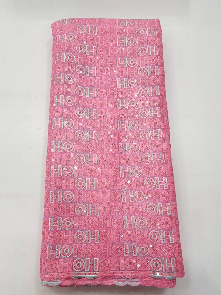 Luxury OH Monogram Net Sequin Lace Fabric 5192 6 Luxury OH Monogram Net Sequin Lace Fabric 5192 - Image 3