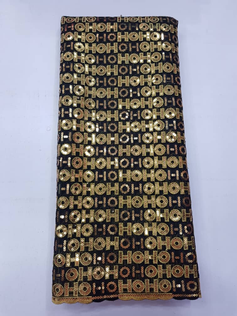 Luxury OH Monogram Net Sequin Lace Fabric 5192 9 Luxury OH Monogram Net Sequin Lace Fabric 5192 - Image 6