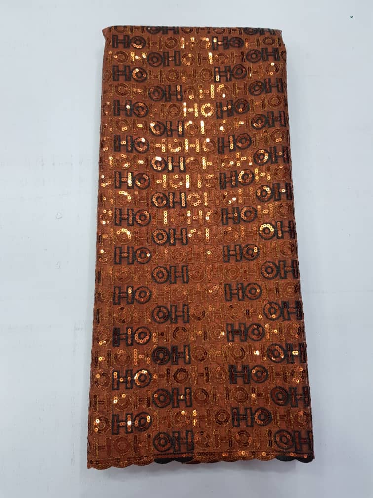 Luxury OH Monogram Net Sequin Lace Fabric 5192 10 Luxury OH Monogram Net Sequin Lace Fabric 5192 - Image 7