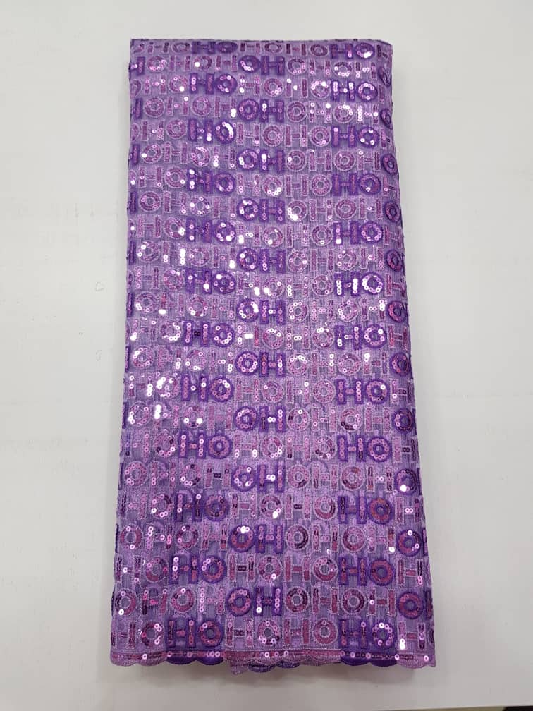 Luxury OH Monogram Net Sequin Lace Fabric 5192 11 Luxury OH Monogram Net Sequin Lace Fabric 5192 - Image 8