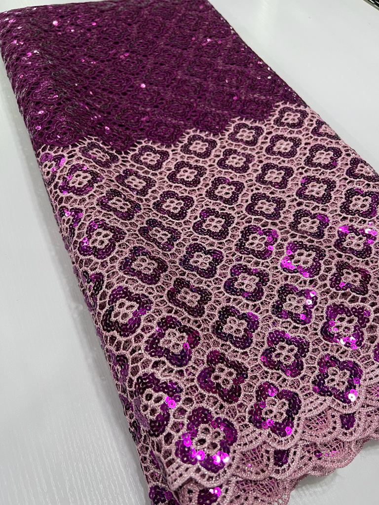 Luxury Gold Geometric Net Sequin Lace Fabric for Aso Ebi and Special Occasions TS60 8 Luxury Gold Geometric Net Sequin Lace Fabric for Aso Ebi and Special Occasions TS60 - Image 5