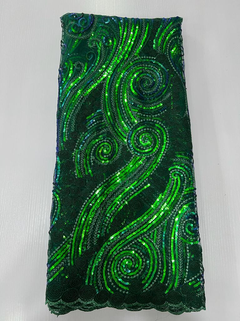 Luxury Spiral Net Sequin Lace Fabric VC601 7 Luxury Spiral Net Sequin Lace Fabric VC601 - Image 4