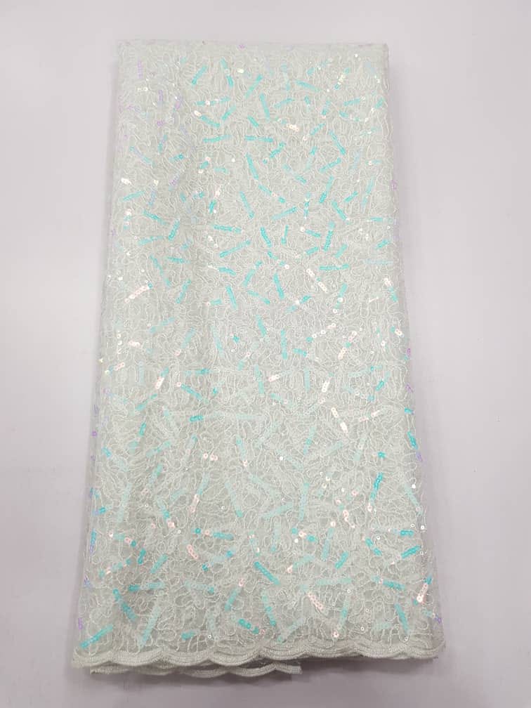 Luxury Net Sequin Lace Fabric for Aso Ebi, Weddings Occasion WearLZ416 11 Luxury Net Sequin Lace Fabric for Aso Ebi, Weddings Occasion WearLZ416 - Image 8