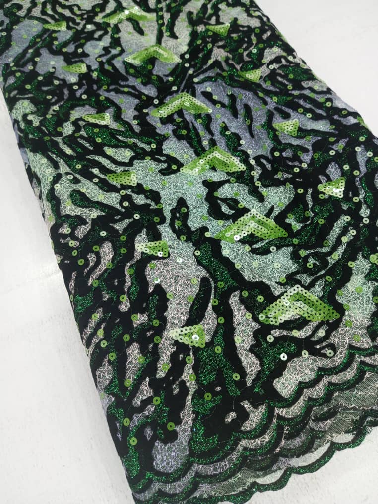 Luxury Chantilly Lace Fabric for Bridal Wear, Aso Ebi & Couture Fashion 5174 6 Luxury Chantilly Lace Fabric for Bridal Wear, Aso Ebi & Couture Fashion 5174 - Image 3