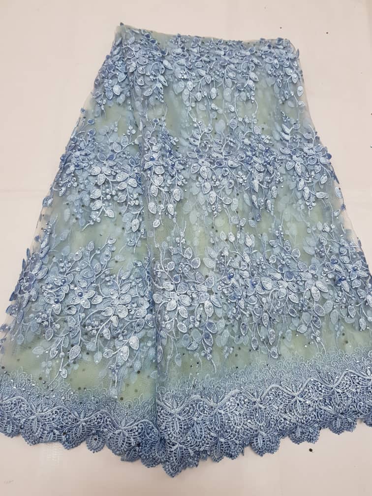 Luxury Floral and Stone Relief Lace Fabric for Aso Ebi, Weddings Couture Fashion G1277 13 Luxury Floral and Stone Relief Lace Fabric for Aso Ebi, Weddings Couture Fashion G1277 - Image 10