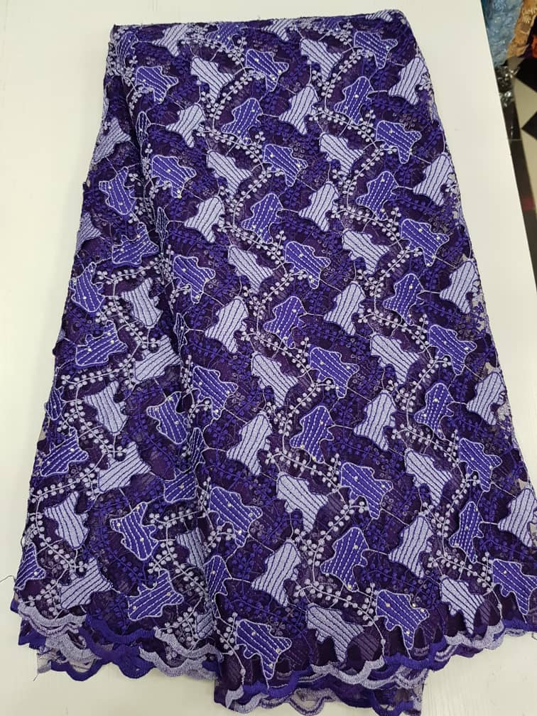 Luxury Tropical Fish Motif Lace Fabric for Aso Ebi, Weddings & Couture Fashion TOM FISH 6 Luxury Tropical Fish Motif Lace Fabric for Aso Ebi, Weddings & Couture Fashion TOM FISH - Image 3