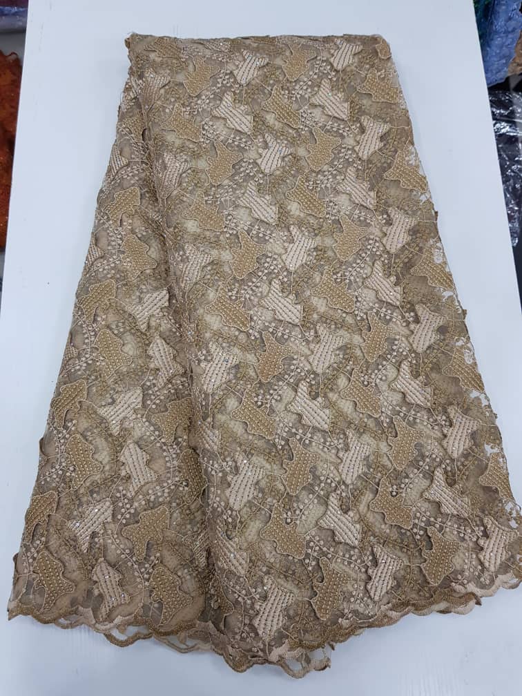 Luxury Tropical Fish Motif Lace Fabric for Aso Ebi, Weddings & Couture Fashion TOM FISH 7 Luxury Tropical Fish Motif Lace Fabric for Aso Ebi, Weddings & Couture Fashion TOM FISH - Image 4