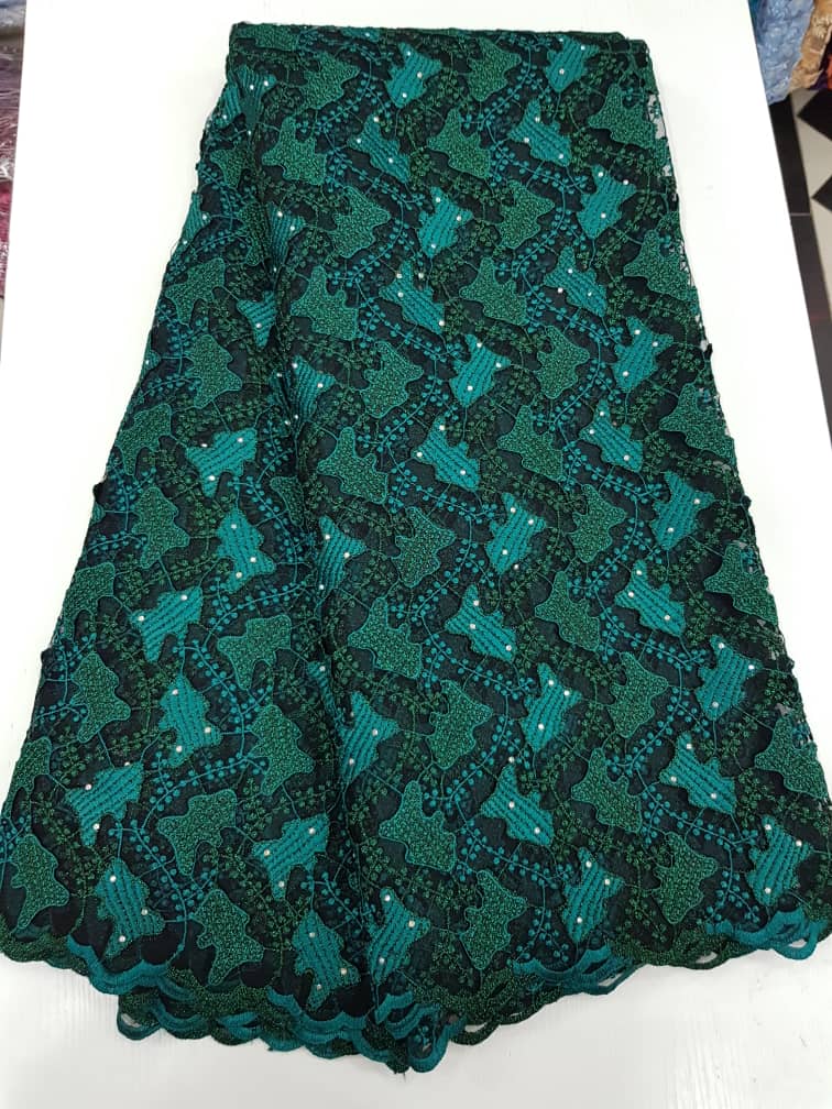 Luxury Tropical Fish Motif Lace Fabric for Aso Ebi, Weddings & Couture Fashion TOM FISH 8 Luxury Tropical Fish Motif Lace Fabric for Aso Ebi, Weddings & Couture Fashion TOM FISH - Image 5