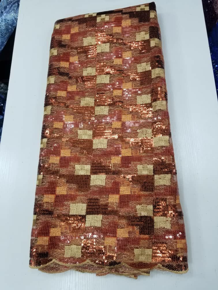 Luxury Pixel Motif Sequin Lace Fabric Z242 6 Luxury Pixel Motif Sequin Lace Fabric Z242 - Image 3