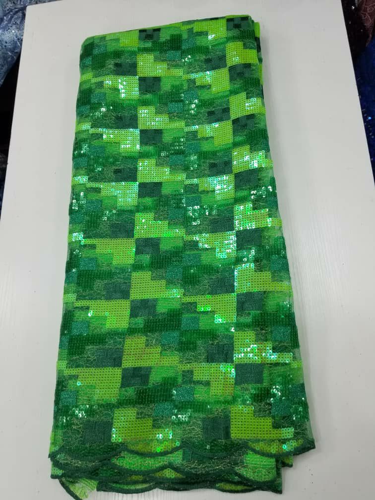 Luxury Pixel Motif Sequin Lace Fabric Z242 10 Luxury Pixel Motif Sequin Lace Fabric Z242 - Image 7