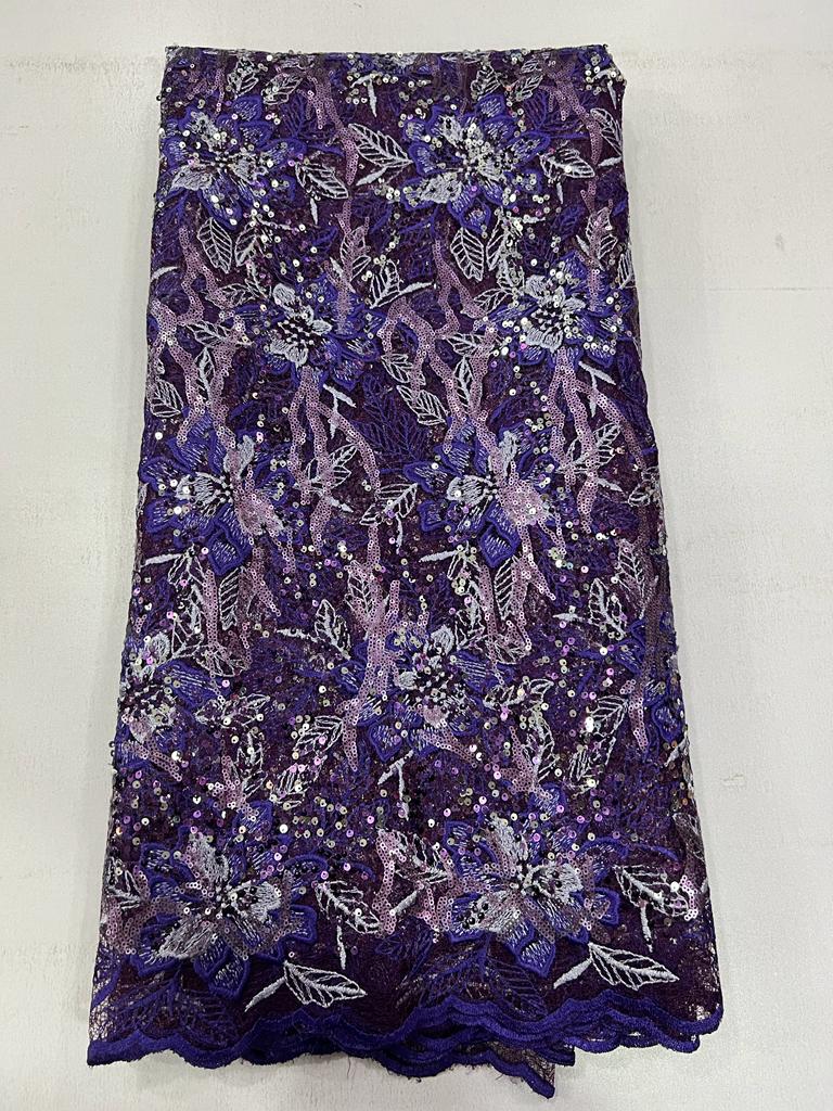 Luxury Floral Bouquet Sequin Lace Fabric for Aso Ebi, Weddings & Evening Gowns 1594 4 Luxury Floral Bouquet Sequin Lace Fabric for Aso Ebi, Weddings & Evening Gowns 1594