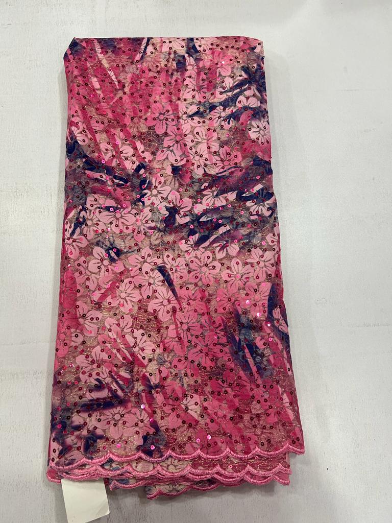 Luxury Wildflower Garden Sequin Lace Fabric for Aso Ebi, Weddings & Evening Gowns 5239 4 Luxury Wildflower Garden Sequin Lace Fabric for Aso Ebi, Weddings & Evening Gowns 5239