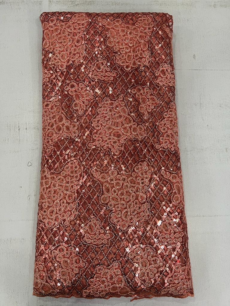 Luxury Royal Purple Abstract Floral Sequin Lace Fabric S026 6 Luxury Royal Purple Abstract Floral Sequin Lace Fabric S026 - Image 3
