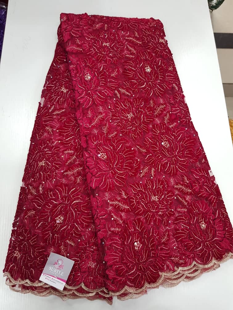 Luxury Floral Velvet Lace Fabric VELVET 902 6 Luxury Floral Velvet Lace Fabric VELVET 902 - Image 3