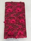 Luxury Burgundy & Fuchsia 3D Floral Lace Fabric with Sequins and Stone Embellishments LZ108
