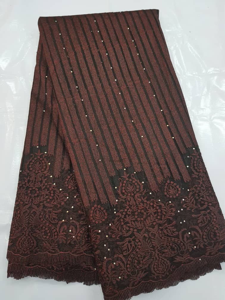 Luxury Embroidered Lace Fabric with Abstract Swirl Pattern X031 4 Luxury Embroidered Lace Fabric with Abstract Swirl Pattern X031