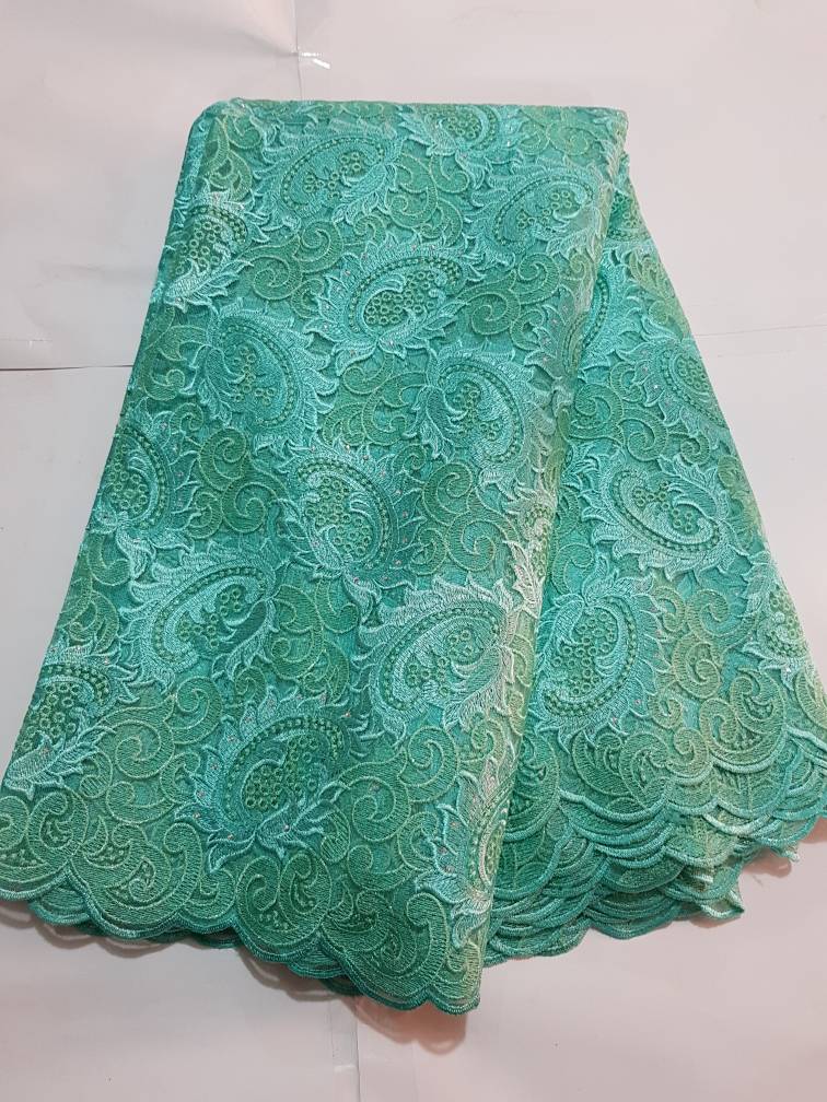 Luxury Floral Net Lace Fabric –LZ102 6 Luxury Floral Net Lace Fabric –LZ102 - Image 3