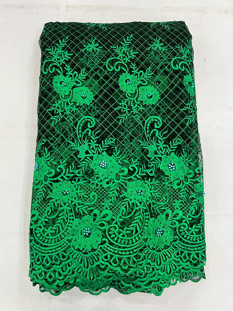 Luxury Wine 3D Floral Embroidered Net Lace Fabric with Stones 171155 6 Luxury Wine 3D Floral Embroidered Net Lace Fabric with Stones 171155 - Image 3