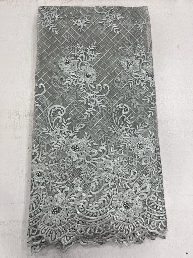 Luxury Wine 3D Floral Embroidered Net Lace Fabric with Stones 171155 8 Luxury Wine 3D Floral Embroidered Net Lace Fabric with Stones 171155 - Image 5