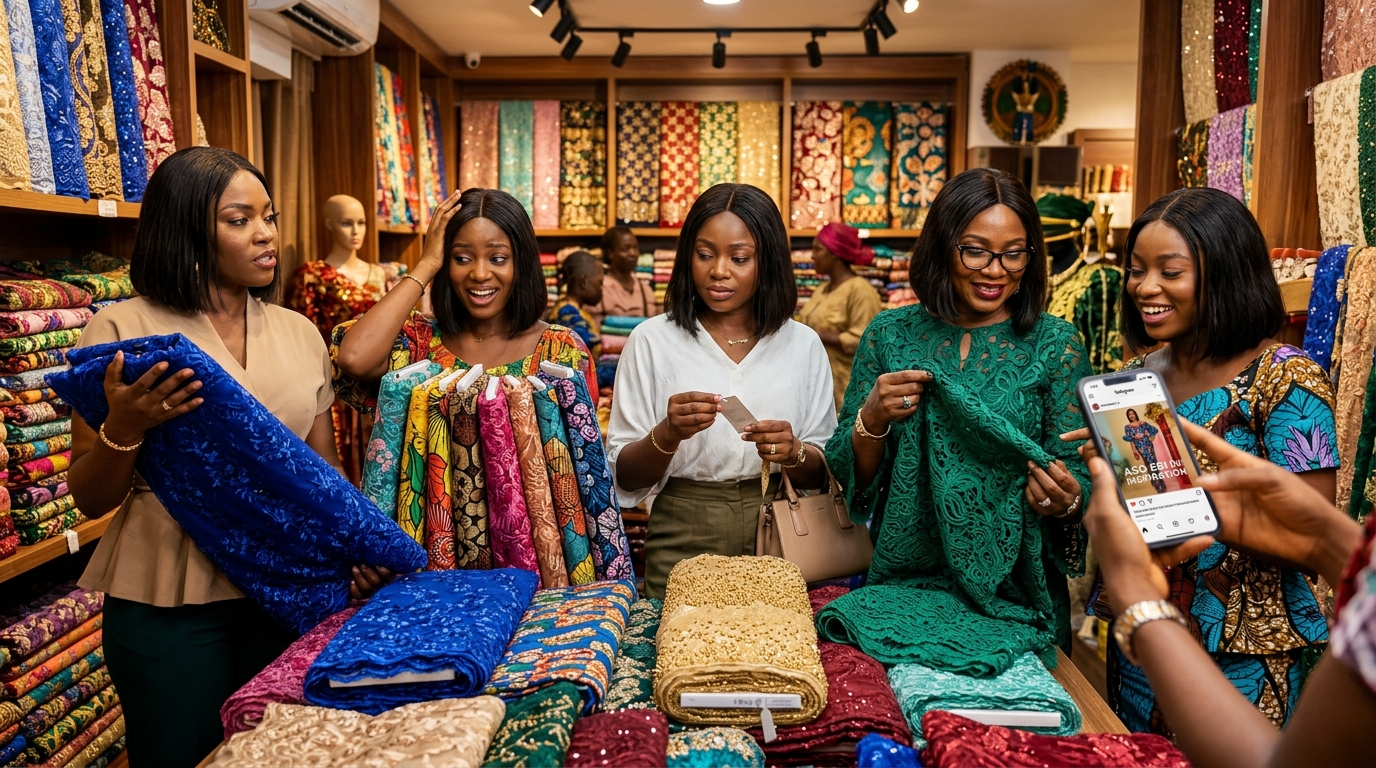 The 5 People You Meet When Shopping for Aso Ebi