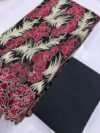 Burgundy Floral Lace Fabricwith Black Plain Fabric |2856 1 WhatsApp Image 2026 08 05 at 11.39.15 AM